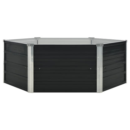 Jardinera Elevada Acero Galvanizado Gris Antracita 129x129x45cm_0