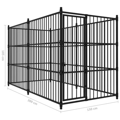 Vidaxl Perrera De Exterior 300x150x185 Cm_2