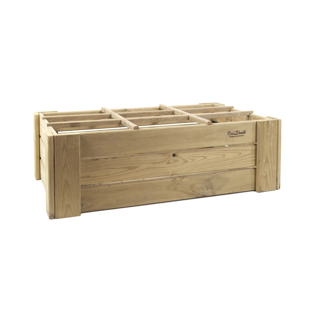 Cajón De Cultivo Vidahu  Suelo Con Separadores Vidahuerto 100x60x27cm._1