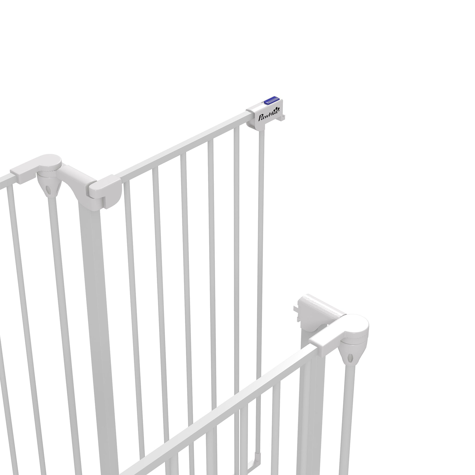 Pawhut Barrera Para Perros Plegable De Acero Con 3 Paneles 206x90cm Blanco_4
