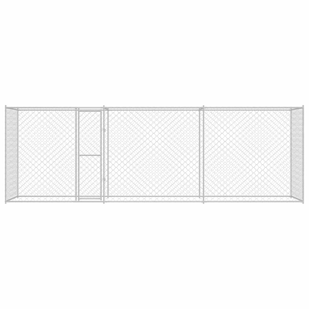 Jaula Para Perro Plateado 600 X 200 X 200 Cm Acero Galvanizado_3
