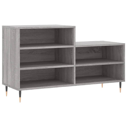Vidaxl Mueble Zapatero Madera Contrachapada Gris Sonoma 102x36x60 Cm_0
