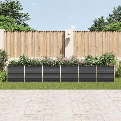 Arriate De Jardín De Acero Galvanizado Antracita 480x80x77 Cm_2
