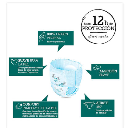 PROMOÇÃO ESPECIAL Calça Moltex Pure &amp; Nature T5 (9-14 kg), 40 Unidades