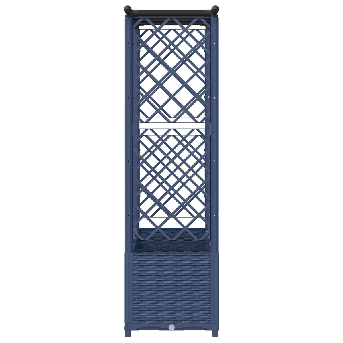 Cama Elevada Con Trellis Y Techo Gris 203 X 40 X 136 Cm Pp_4
