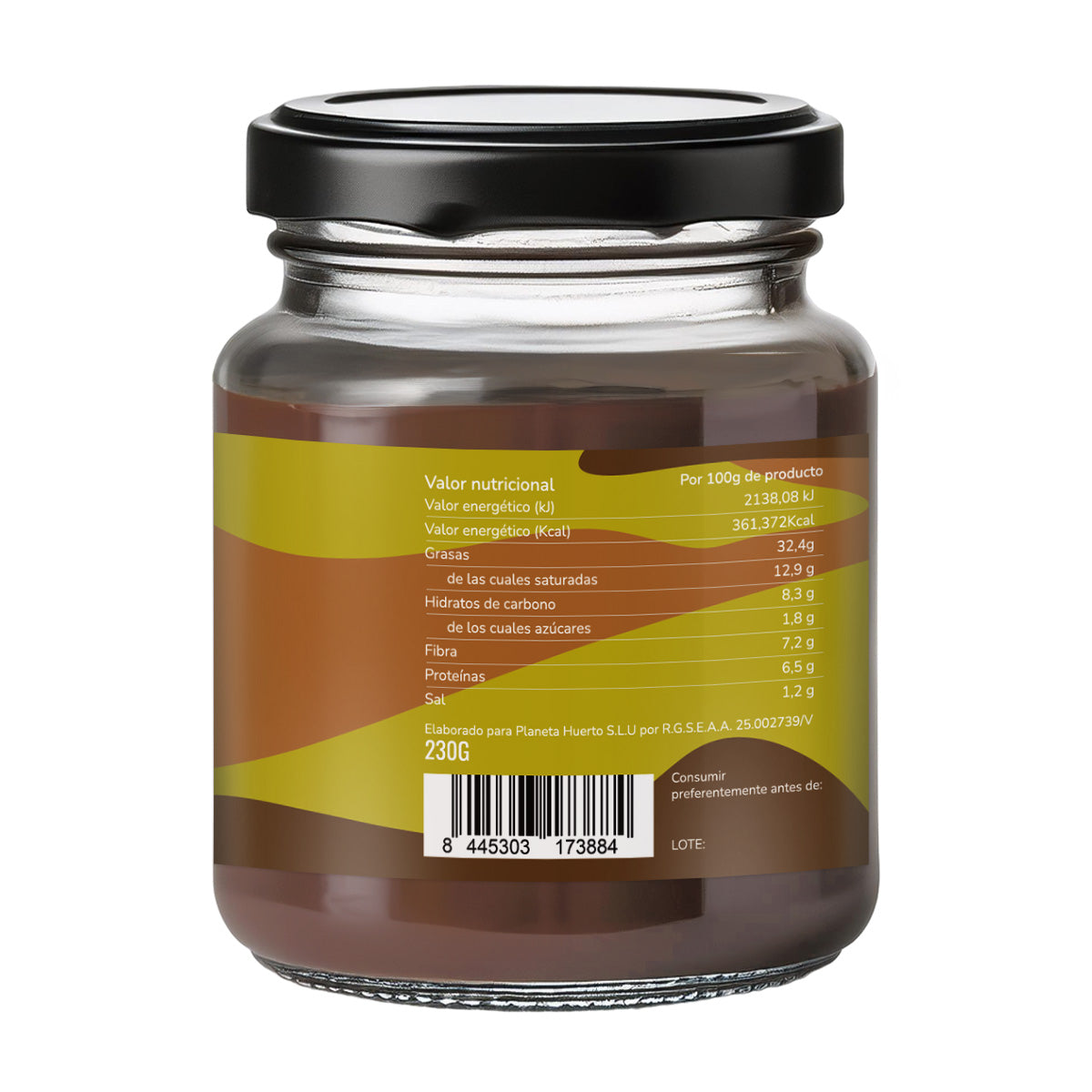 Creme de chocolate de leite de coco com avelãs ECO Planeta Huerto 230 gr