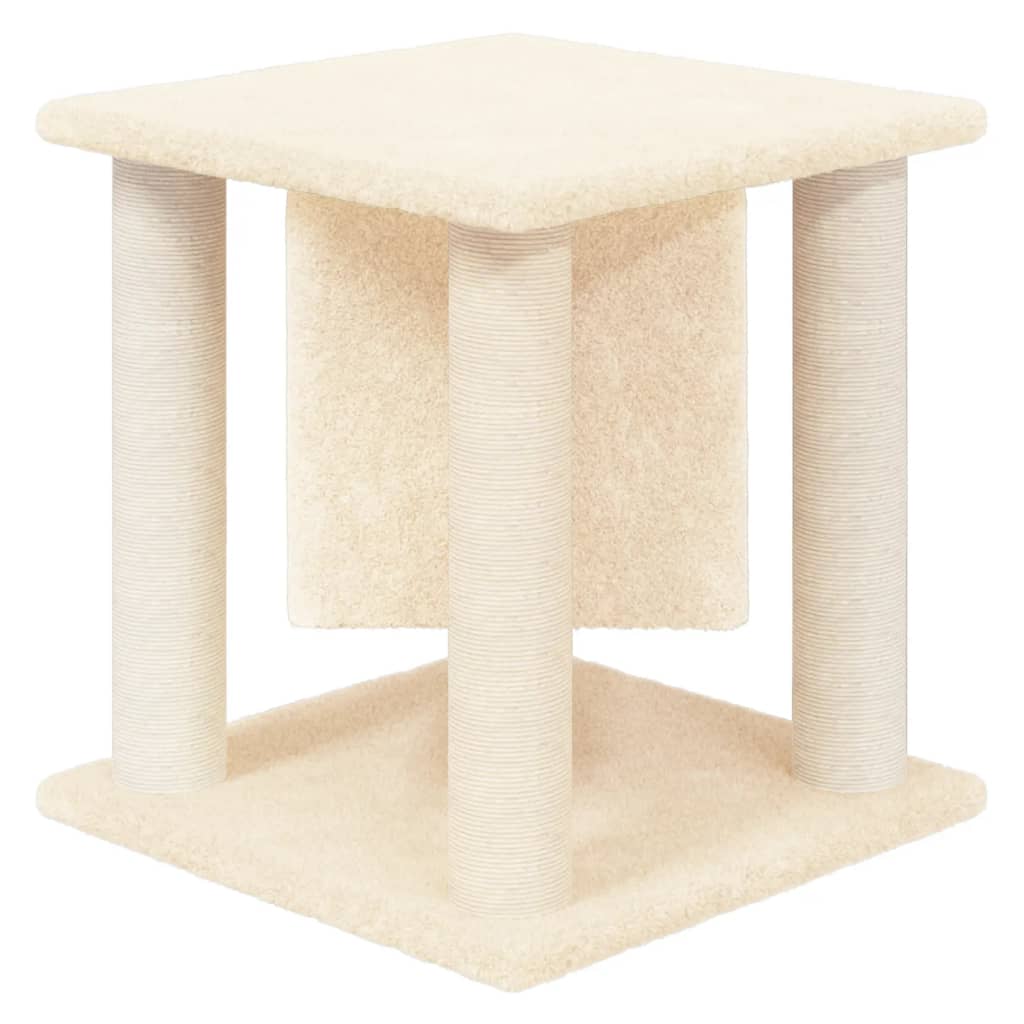 Rascador Para Gatos Con Postes De Sisal Crema 37 Cm_4