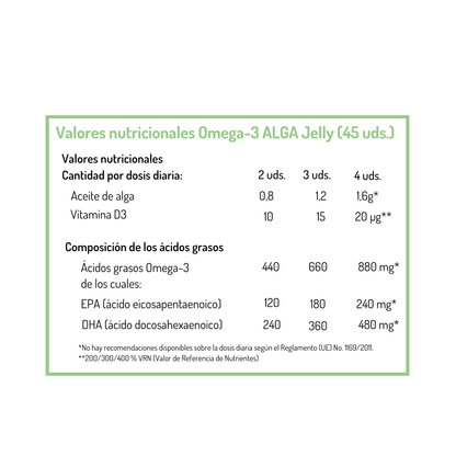 Omega-3 ALGA Jelly NORSAN 45 gominolas