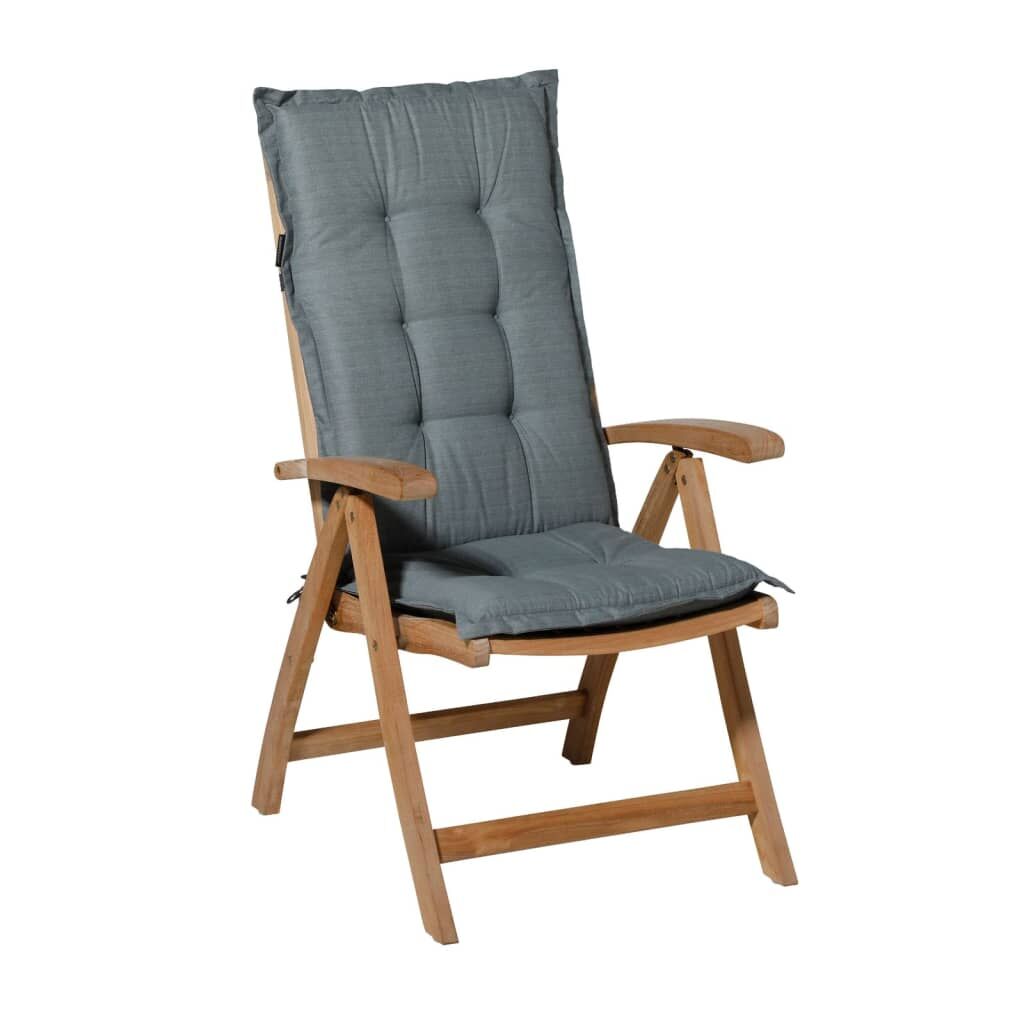 Madison Cojín De Silla Con Respaldo Alto Basic Gris 123x50 Cm_1