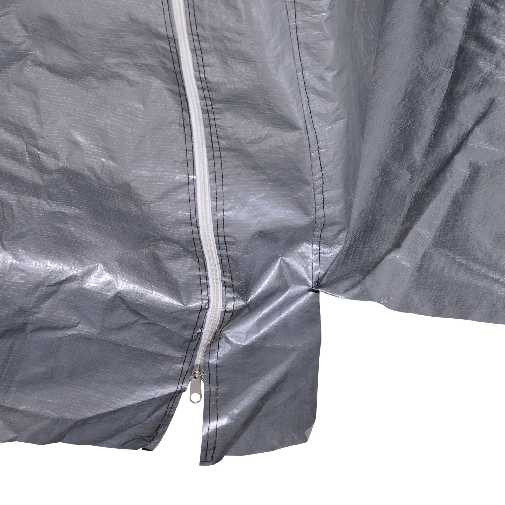 Outsunny Carpa Para Bicicletas Y Motos 2x2x2 M Con 1 Puerta Con Cremallera Gris_4