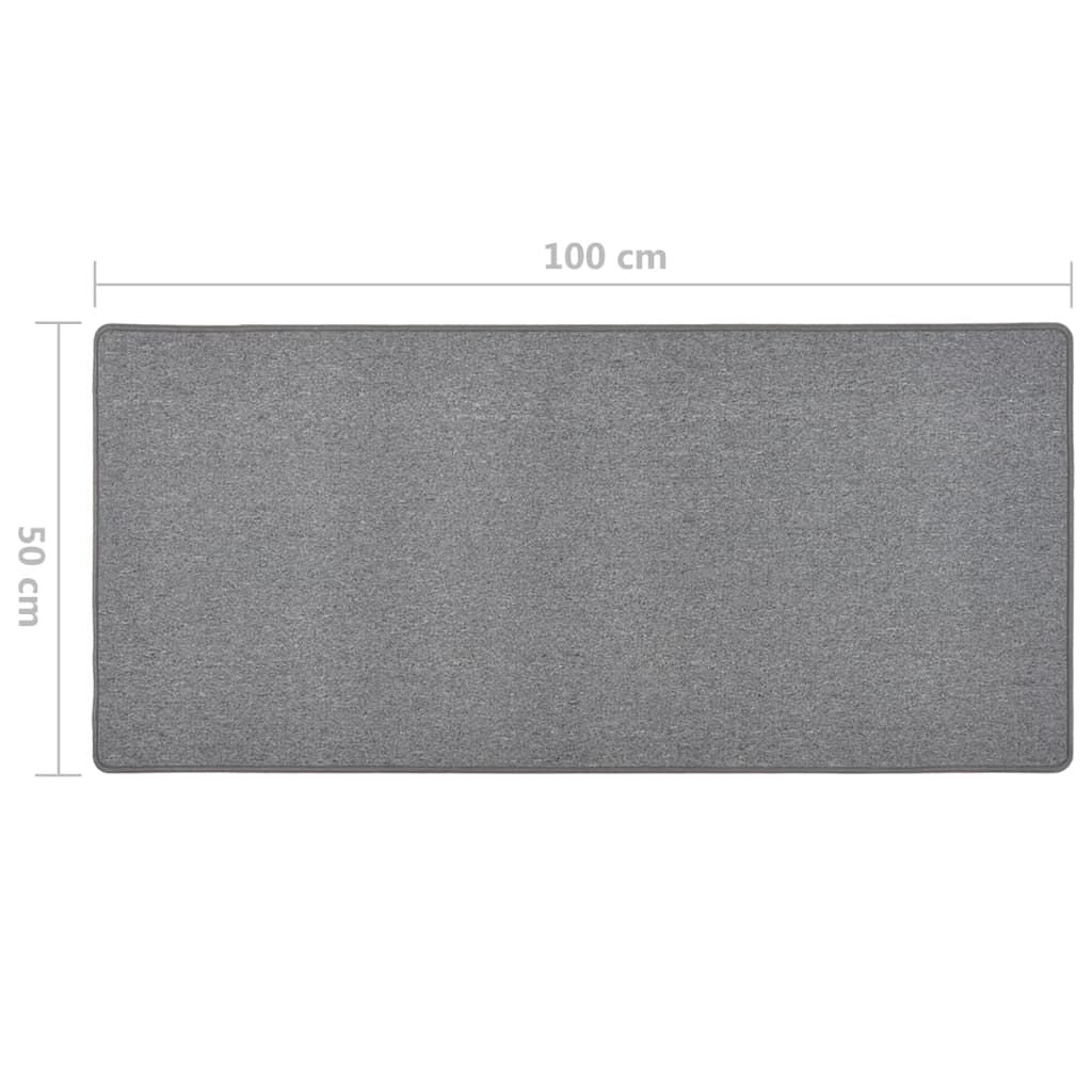 Vidaxl Alfombra De Pasillo Gris Oscuro 50x100 Cm_2