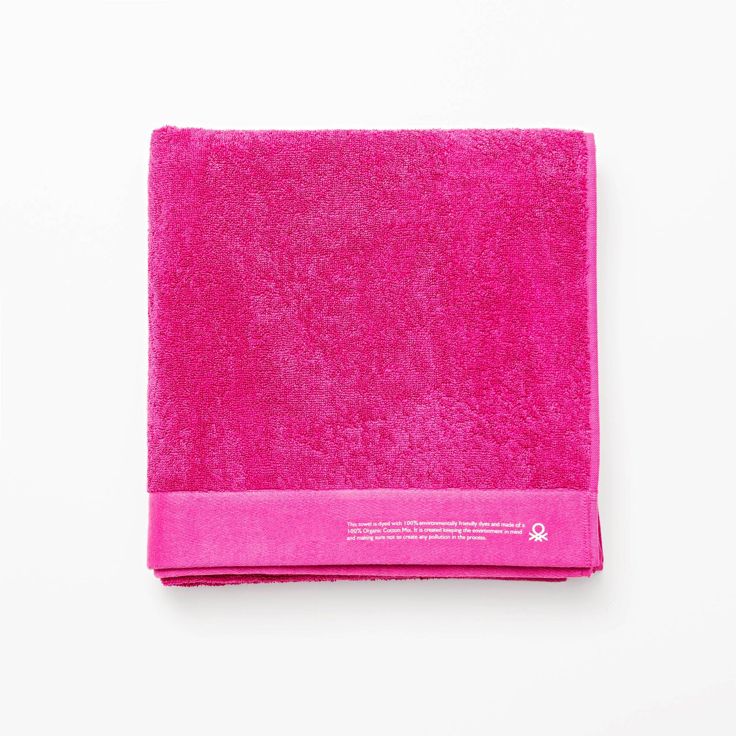 Juego De 2 Toallas 90x150cm + 90x160cm Algodón Orgánico 450gsm Fucsia Benetton_1