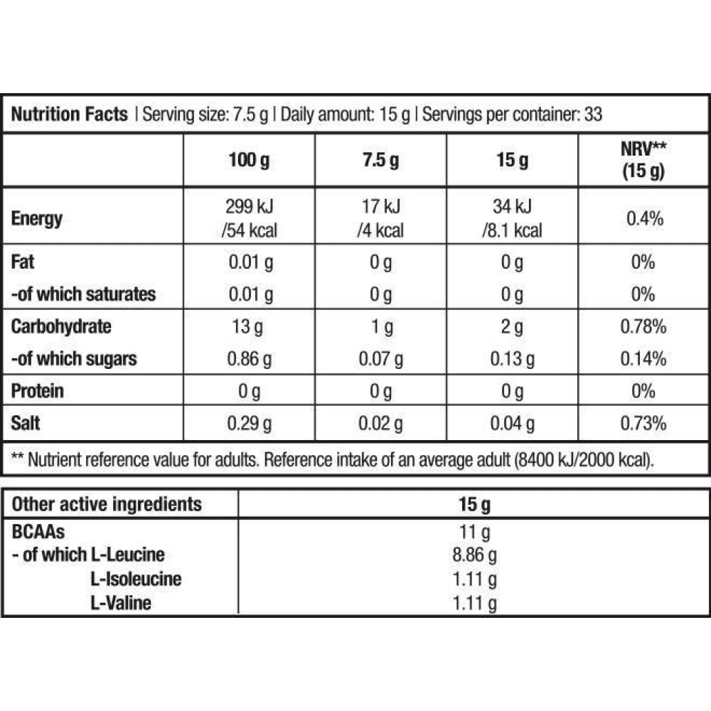 Bcaa 8:1:1 Zero 250 Gr Frambuesa Azul_1