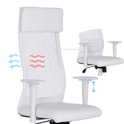 Silla De Oficina Airflow Símil, Blanco, 65 X 120a128 X 65cm_3