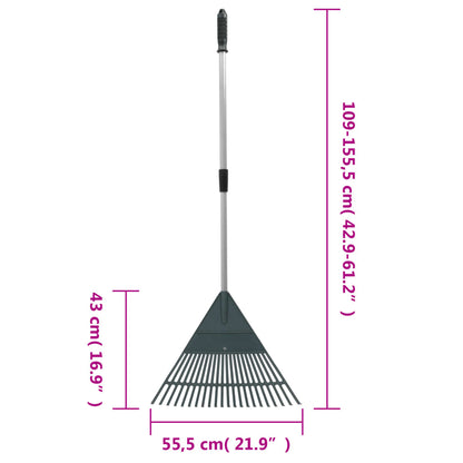 Vidaxl Rastrillo Para Hojas Pp Verde Oscuro 155,5 Cm_2