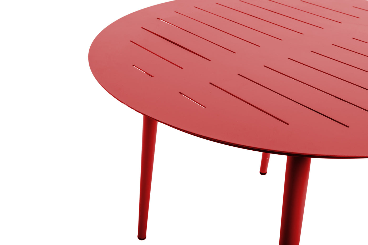 Mesa De Jardín Redonda 4 Personas Inari Chilli Redaluminio 110x75cm- Mobiliario De Jardín_1