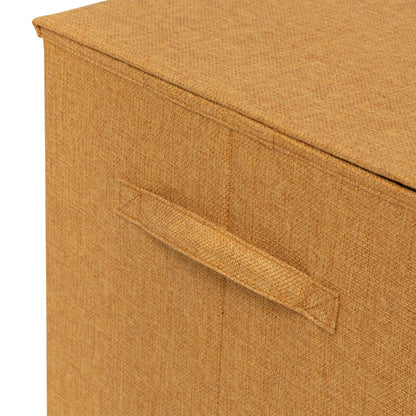 Cesta De Ropa Colors 74l Mdf Y Poliéster Mostaza_2