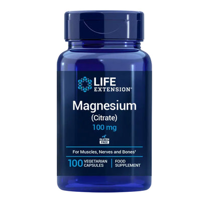 Magnésio (Citrato) 100 mg, Life Extension 100 cápsulas
