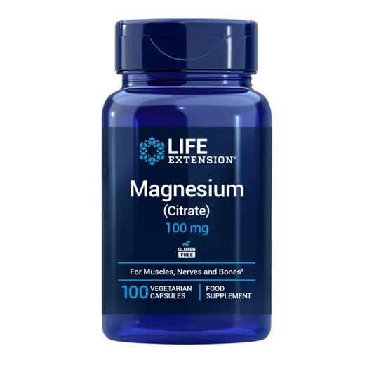 Magnésio (Citrato) 100 mg, Life Extension 100 cápsulas