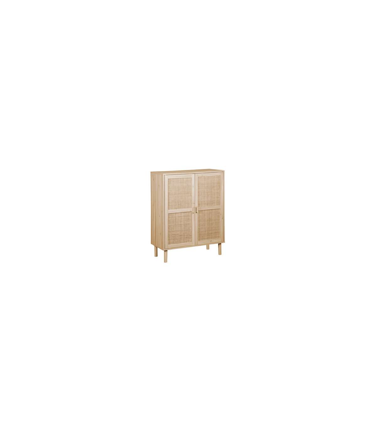 Armario 2 Puertas Abatibles Decor Acabado Pino/rattan, 110cm(alto) 80cm(ancho) 40cm(fondo)_0