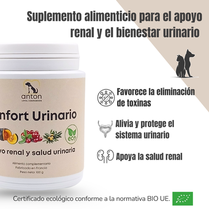 Suplemento natural para perros y gatos – Fórmula Confort Urinario ECO 100 g