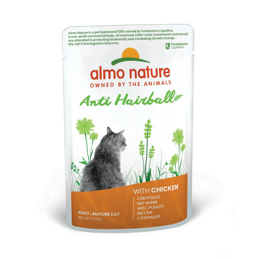 30ux70gr Sobres De Comida Almo Para Gato Anti-hairball Con Pollo_0