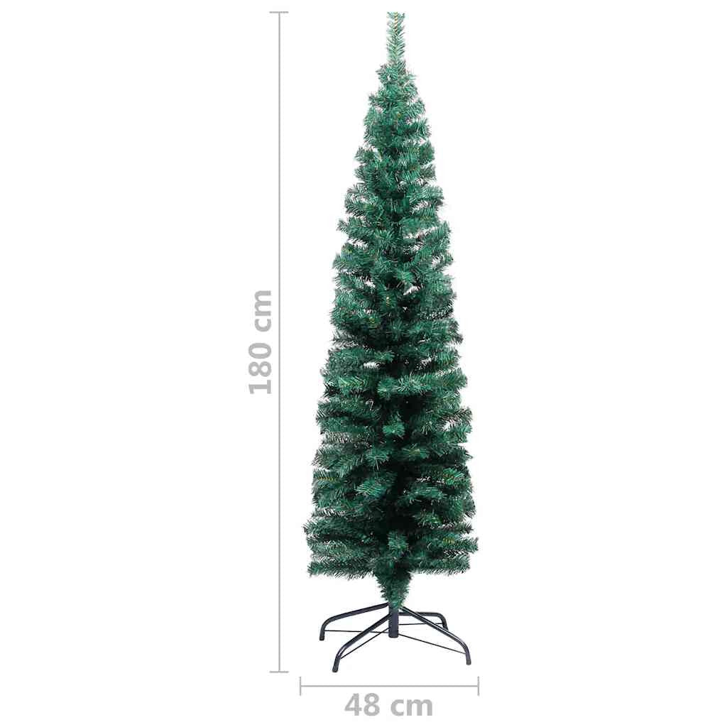 Vidaxl Árbol De Navidad Preiluminado Con Luces Y Bolas Verde 180 Cm_2