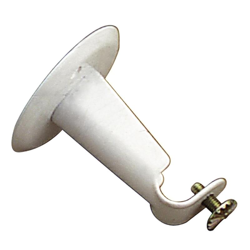 Soporte Barra 12 Mm.ø Blanco Frontal Redondo