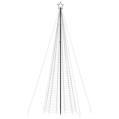 Vidaxl Árbol De Navidad Led Con Estacas 1534 Leds Blanco Frío 500 Cm_5