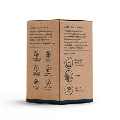 Colutório de menta 180 comprimidos Georganics