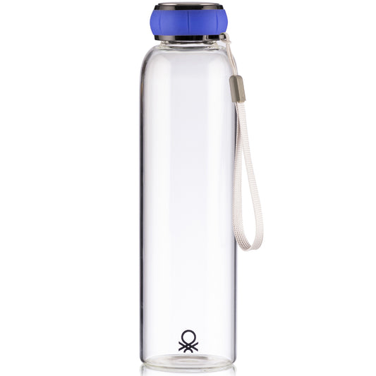 Botella De Agua 550ml Borosilicato Tapa Azul Casa Benetton_0
