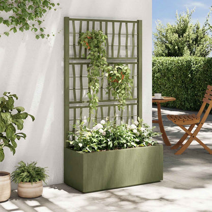 Maceta De Jardín Con Enrejado Verde 80 X 36 X 140 Cm Pp_1