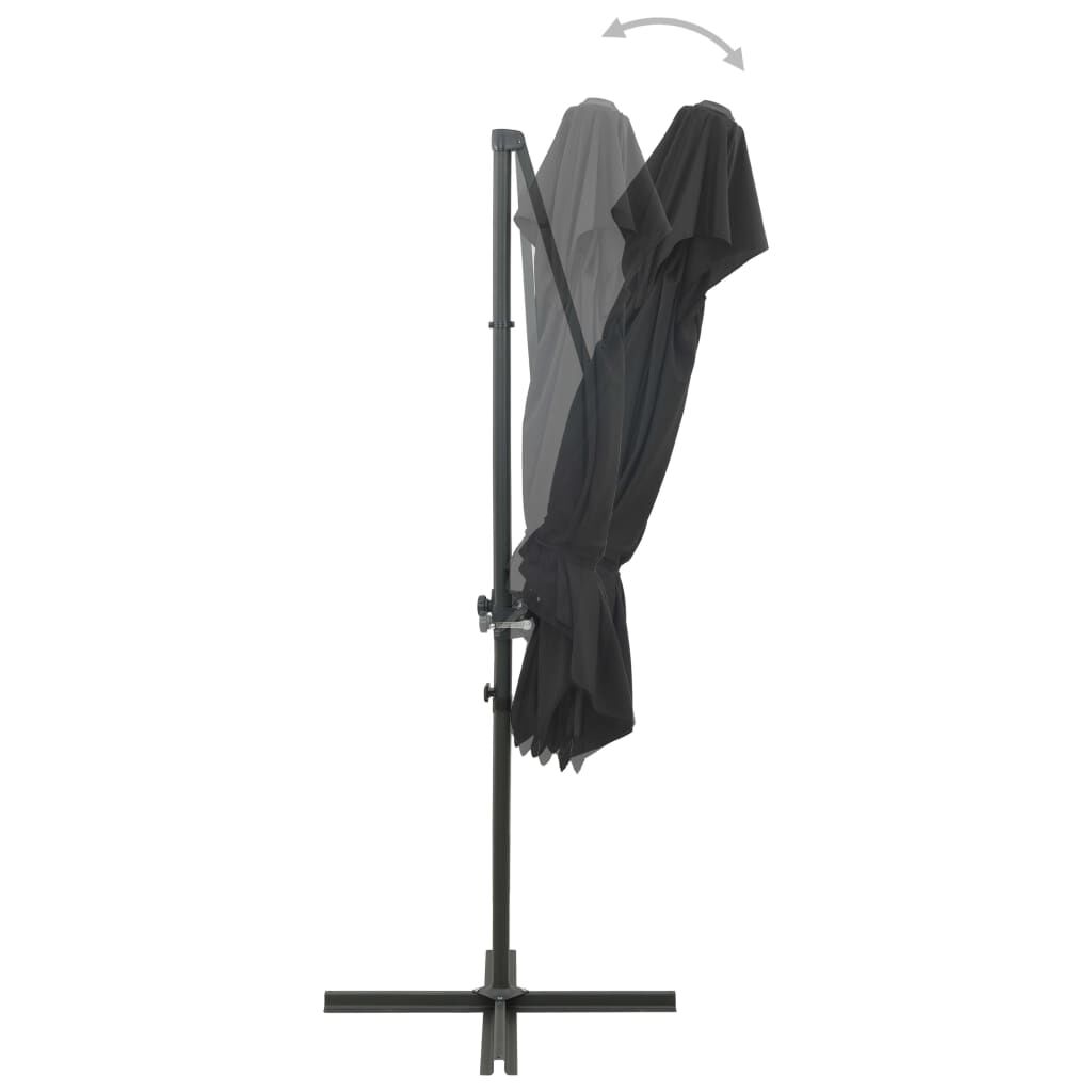 Vidaxl Sombrilla Jardín Voladiza Cubierta Doble Antracita 250x250 Cm_4