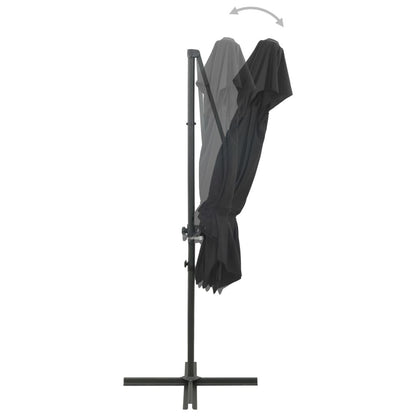 Vidaxl Sombrilla Jardín Voladiza Cubierta Doble Antracita 250x250 Cm_4