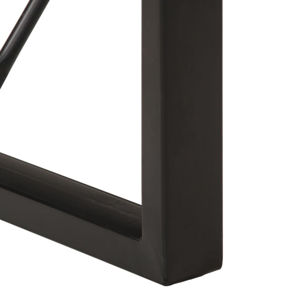 Mesa De Comedor Madera Maciza De Mango Rugoso 120x55x76 Cm_3