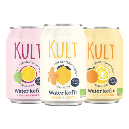 Água de kefir KULT Yuzu-Tangerina 330 ml