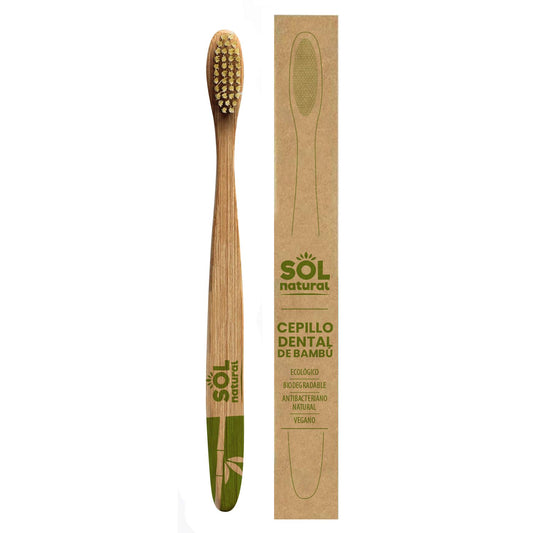 Escova de dentes em bambu Sol Natural para adultos