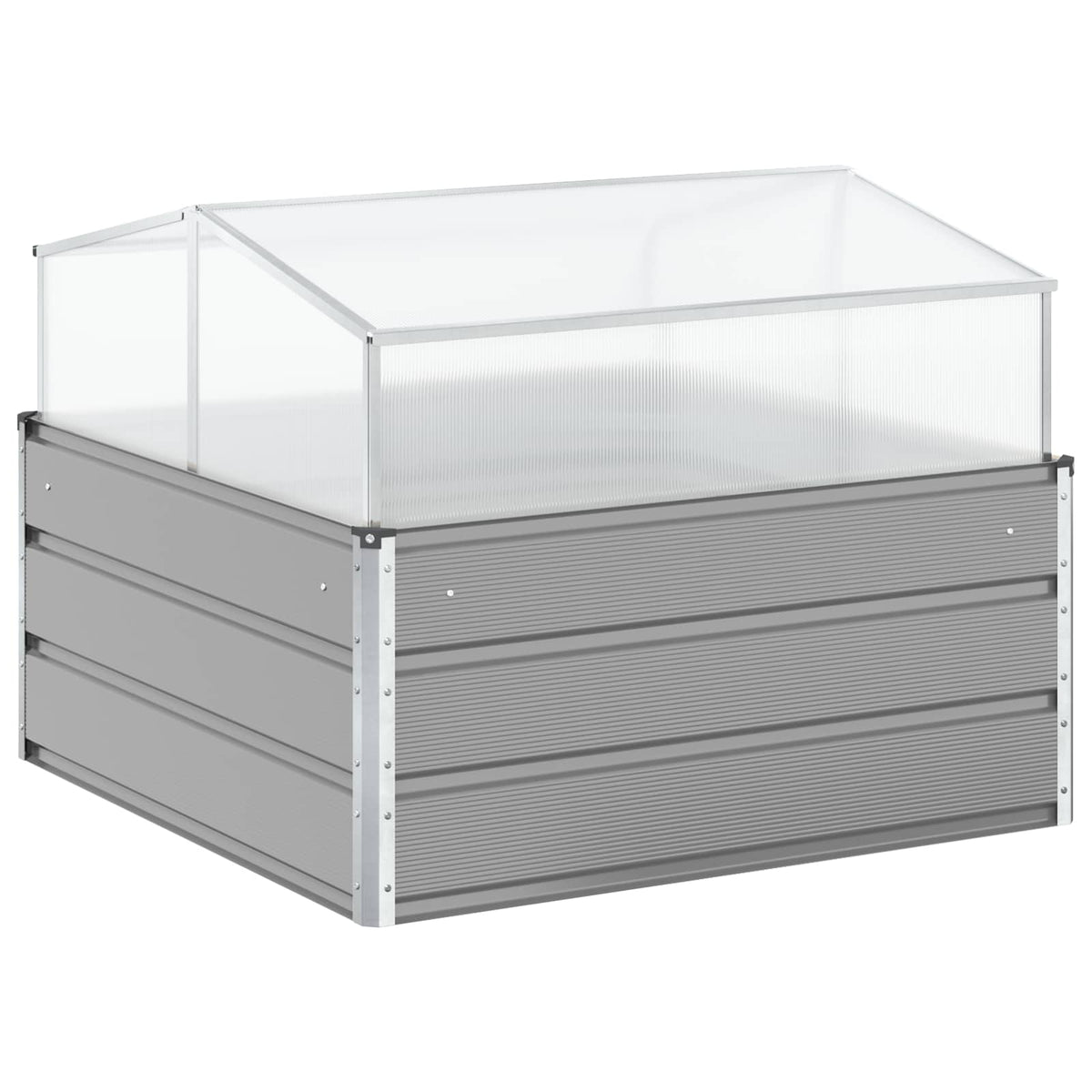 Jardinera Gris Claro 100 X 100 X 77 Cm Acero Galvanizado_5