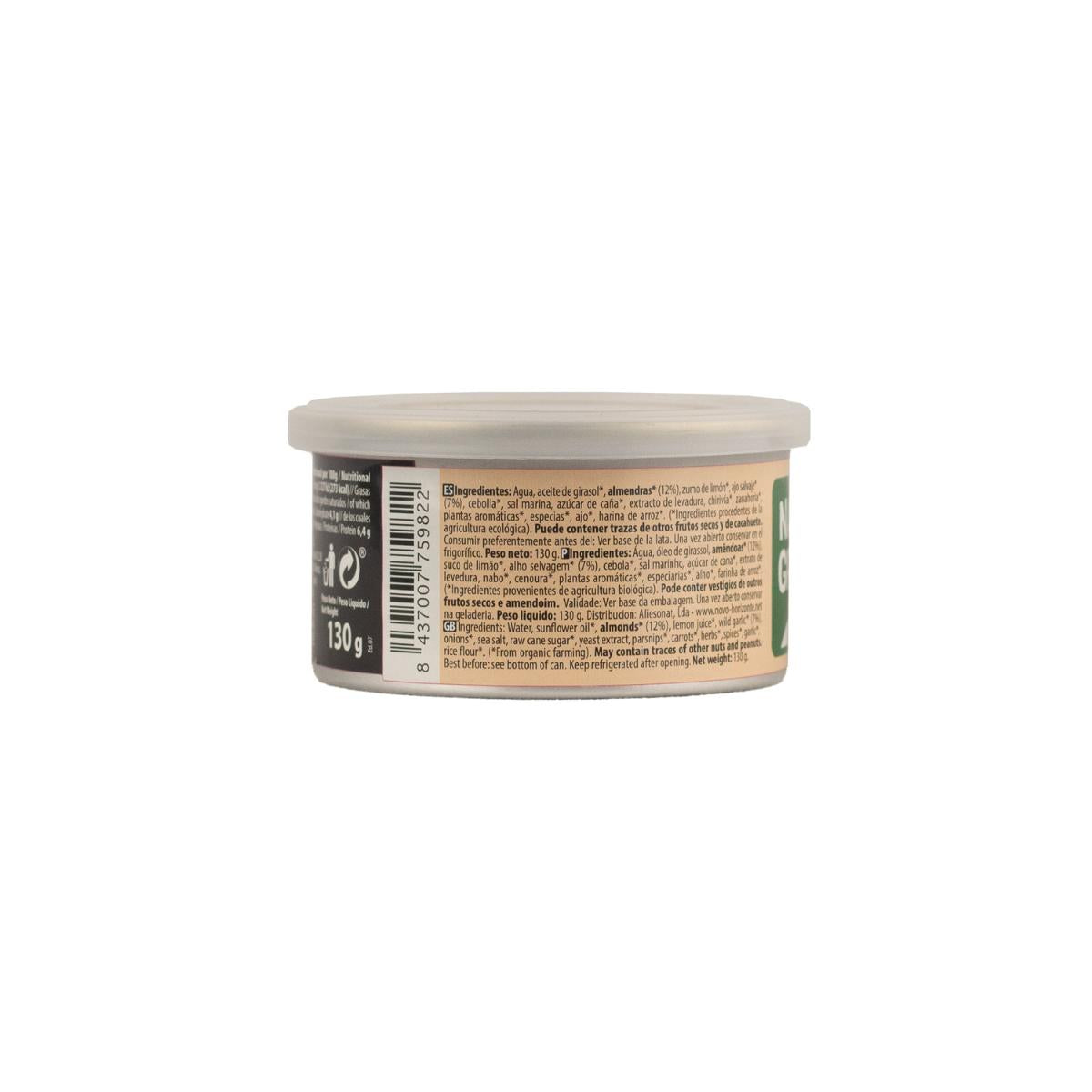 Creme de Paté de Amêndoa e Alho Selvagem Naturgreen 130 g