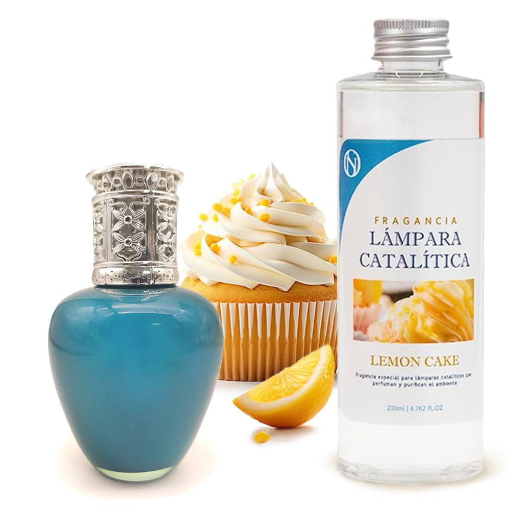 Lámpara Catalítica Aqua Marina + Fragancia Aroma Lemon Cake 200ml - Elimina Olores, Perfuma Y Mejora La Calidad Del Aire_0