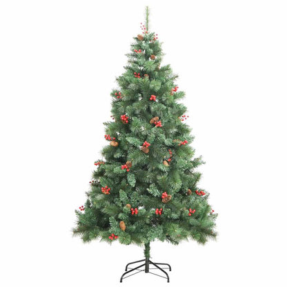 Vidaxl Árbol De Navidad Artificial Con Bisagras 300 Led Y Bolas 180 Cm_4
