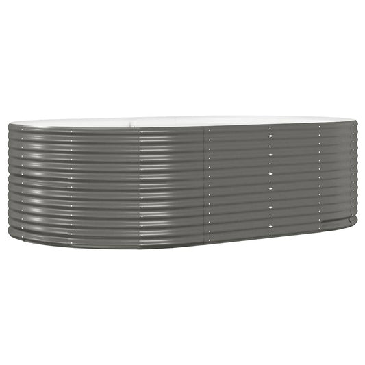 Jardinera Arriate Acero Galvanizado Gris 212x140x68 Cm_0