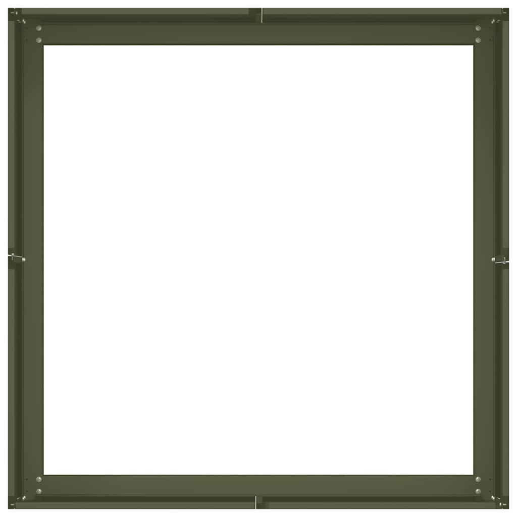 Jardinera Acero Verde Oliva 80x80x30 Cm_3