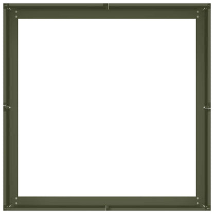 Jardinera Acero Verde Oliva 80x80x30 Cm_3