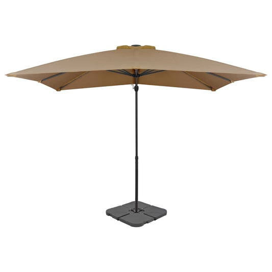 Vidaxl Sombrilla De Jardín Con Base Portátil Gris Taupe_0