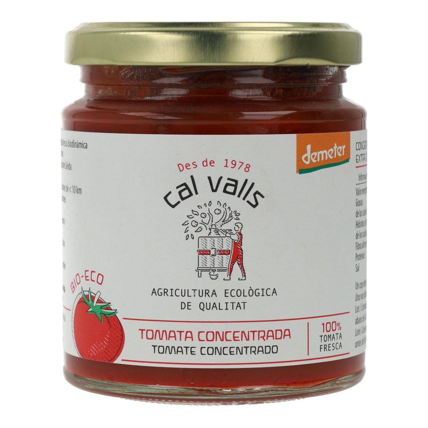 Concentrado de tomate biológico Cal Valls, 250 g