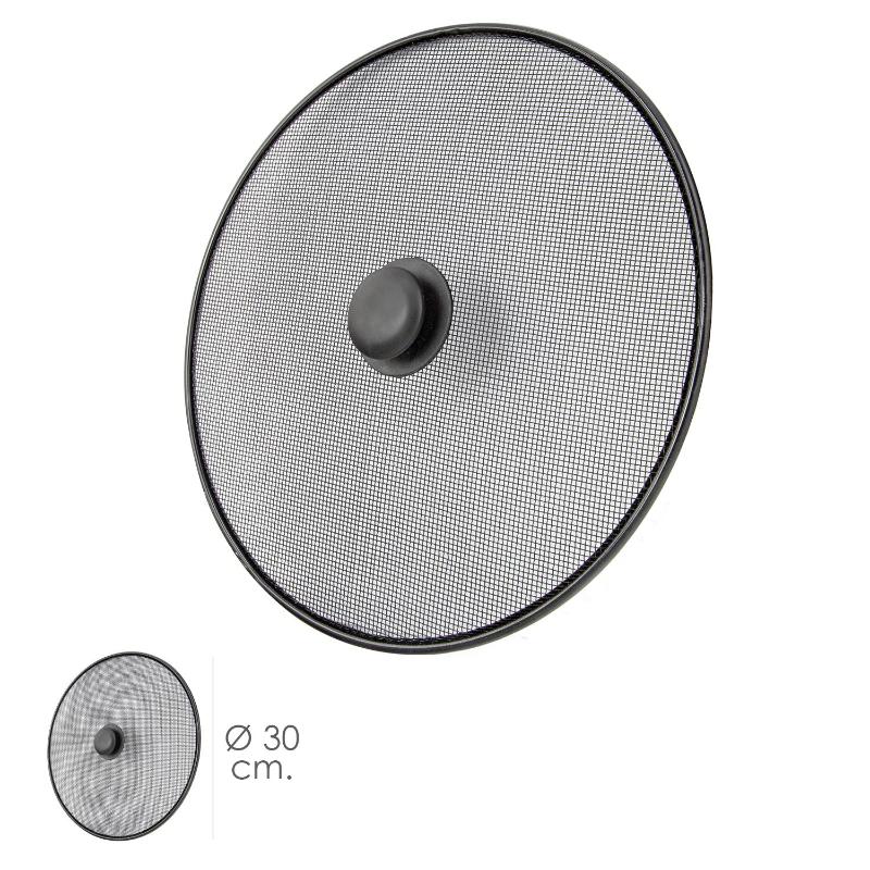 Tapa Anti Salpicaduras Sarten Acero Ø 30 Cm. Negro.