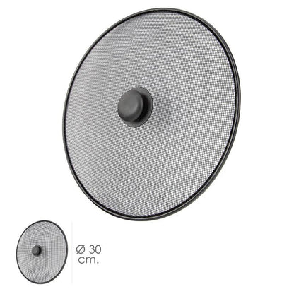 Tapa Anti Salpicaduras Sarten Acero Ø 30 Cm. Negro.