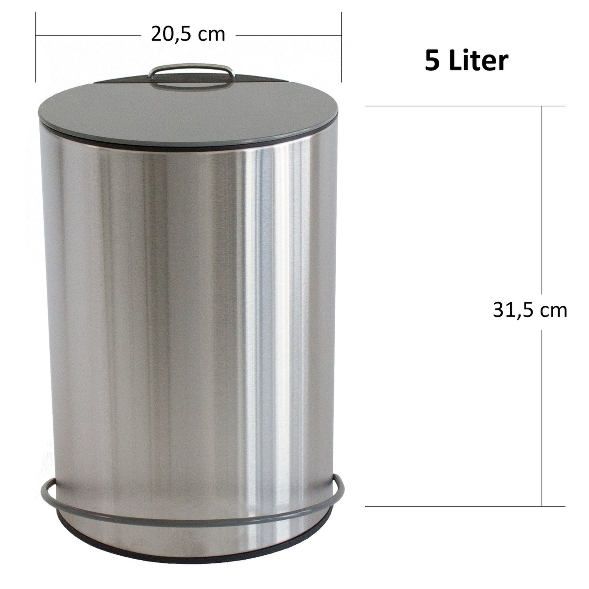 Cubo De Basura Con Pedal Unna 5l Blanco 20,5x_1
