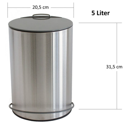 Cubo De Basura Con Pedal Unna 5l Blanco 20,5x_1